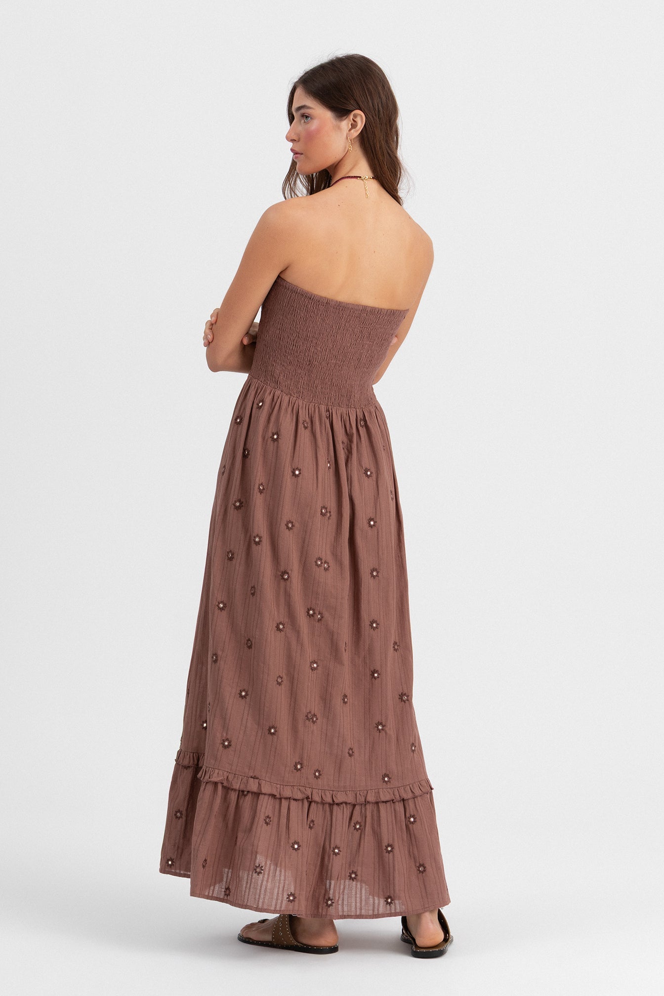 Valmare | Vestido Largo Marrón