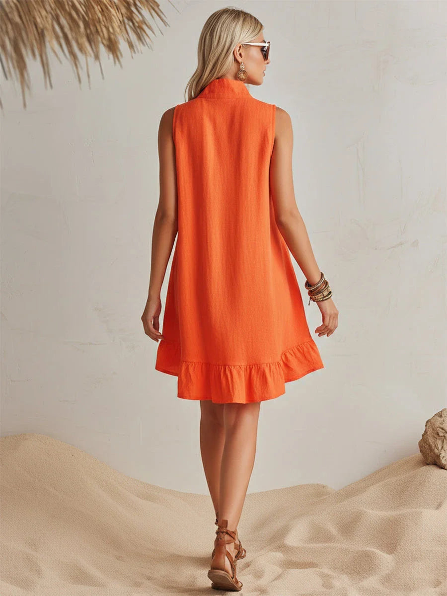 Valmare | Vestido con media cremallera y volantes