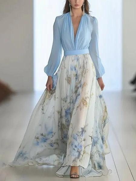 Valmare | Vestido Largo Elegante con Estampado Floral