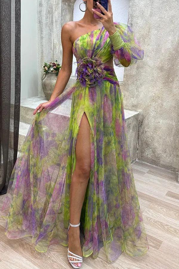 Grace | Maxi Dress Plissettato Floreale per l'Evasione Estiva