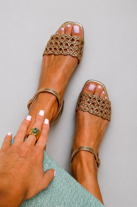 Valmare | Sandalias Doradas Capri