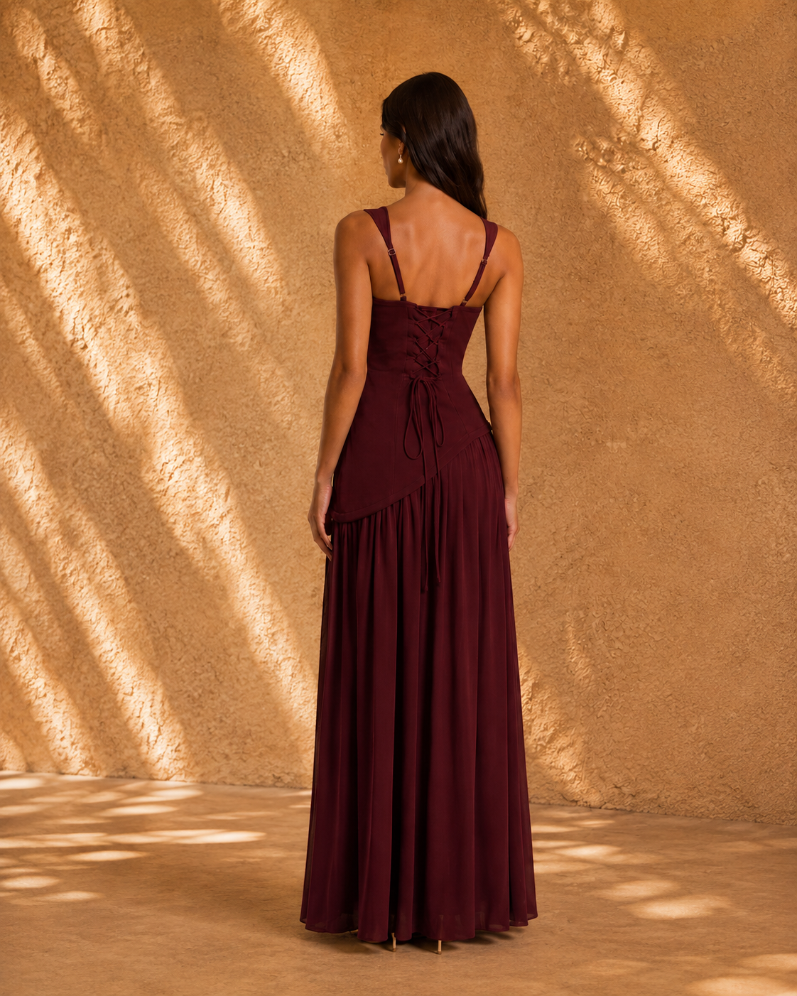 Valmare | Vestido Largo Burdeos