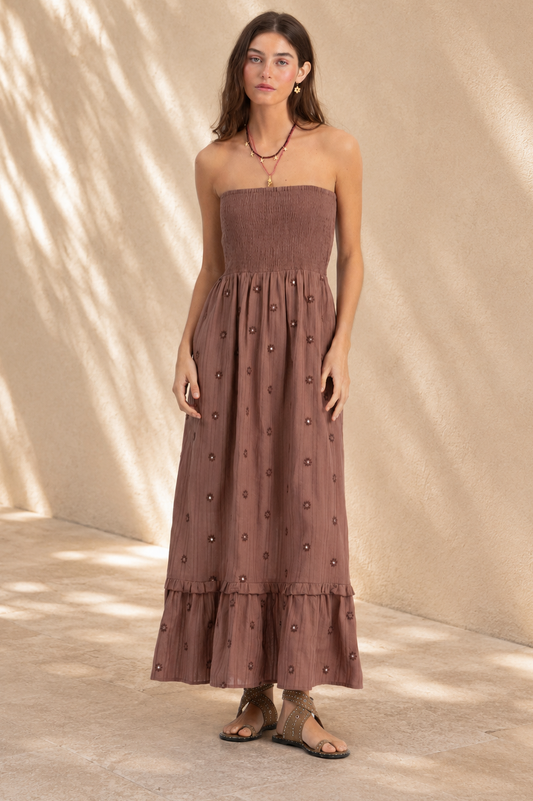 Valmare | Vestido Largo Marrón