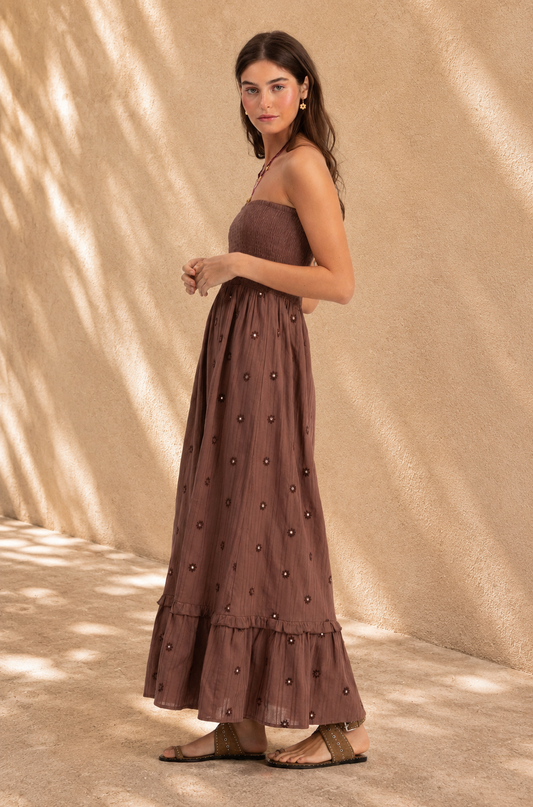 Valmare | Vestido Largo Marrón