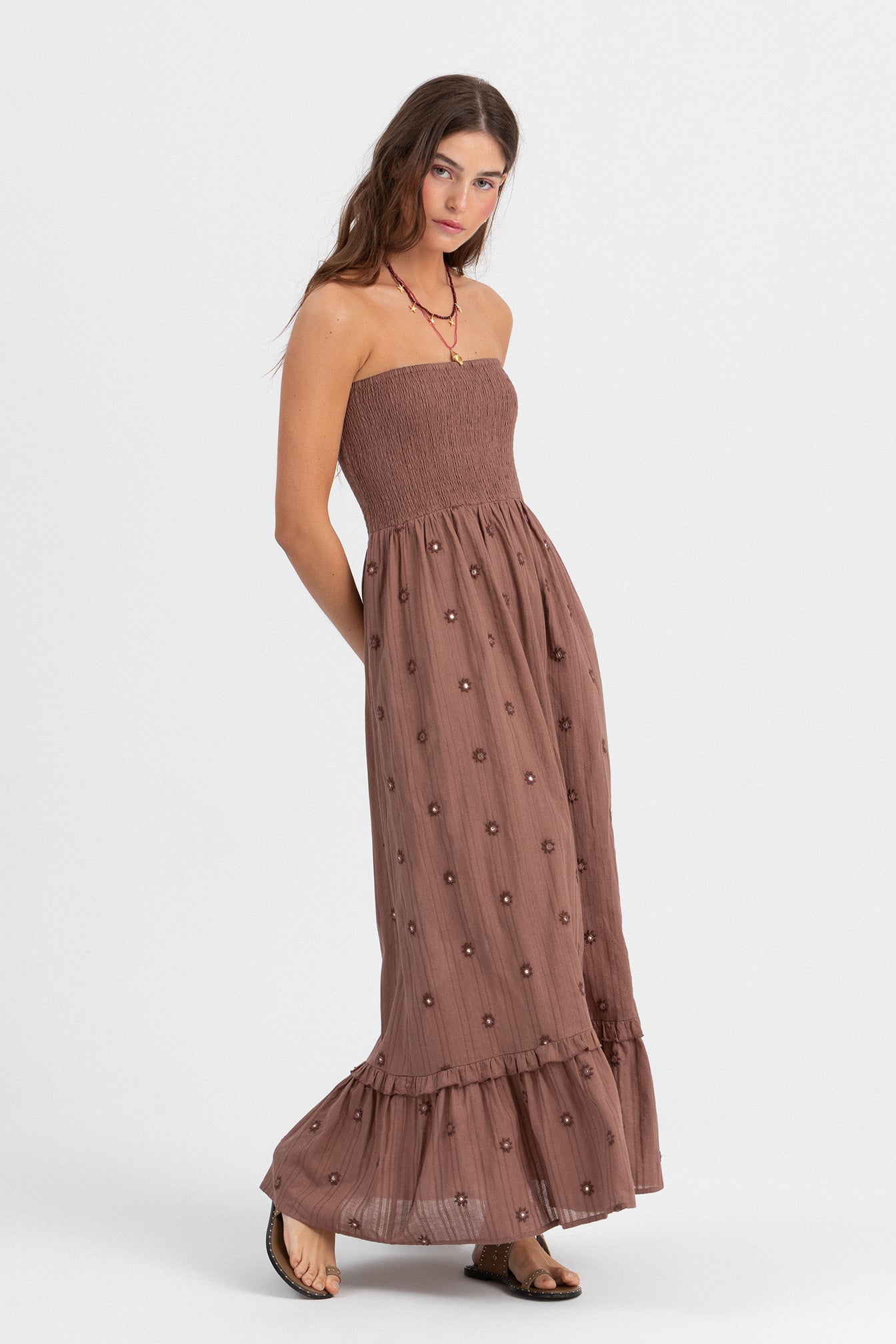 Valmare | Vestido Largo Marrón